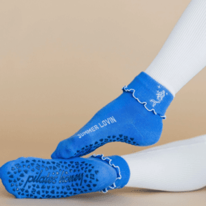 Pilates Honey La Sirena Foldover Ruffle Grip Sock