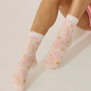Lucky Honey The Floral Grip Sock Flower Power