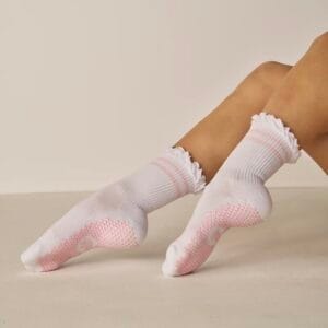 Lucky Honey The Tall Ruffle Grip Sock